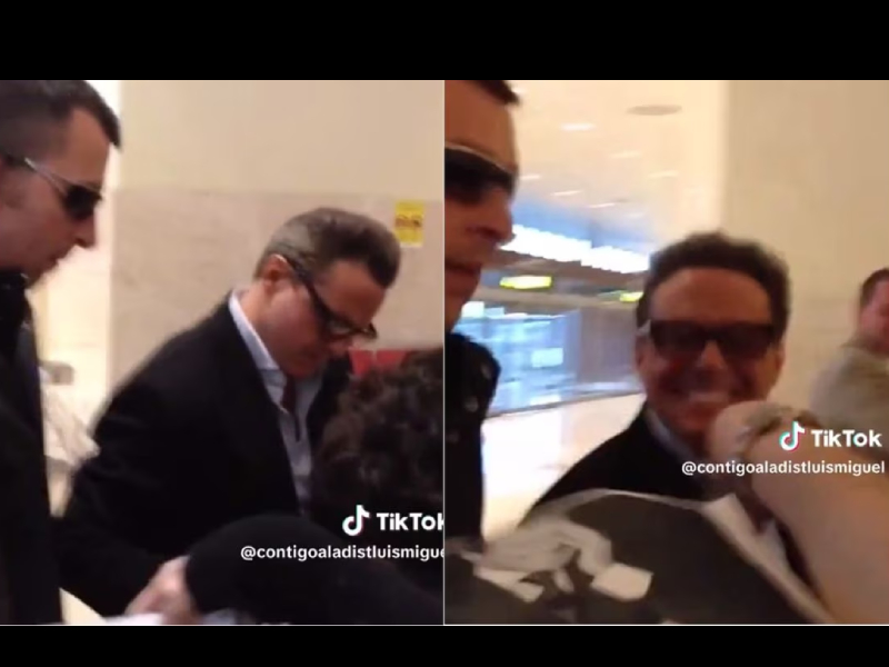 ¡Humilde! Luis Miguel concede fotos y autógrafos a fans en aeropuerto