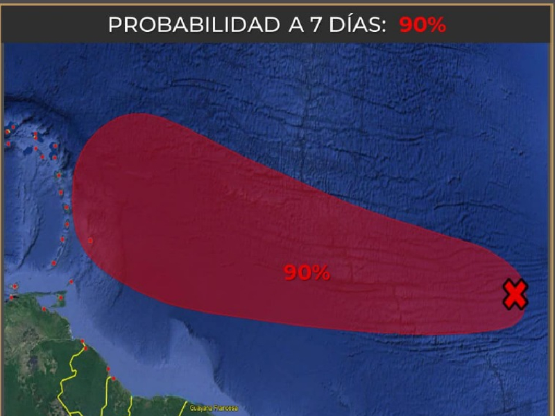 Advierten sobre zona de baja presión con eventual desplazamiento a Quintana Roo