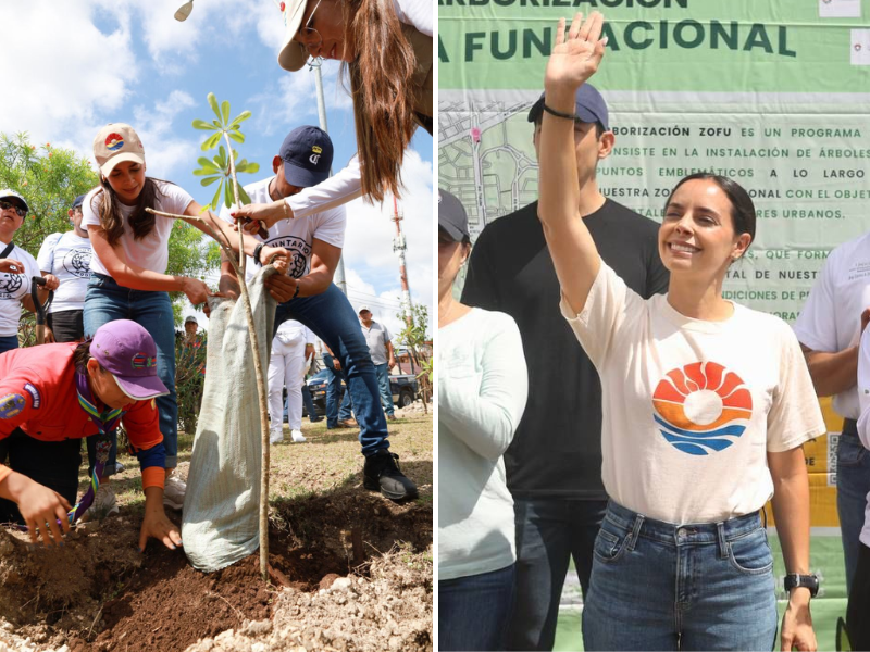 Ana Paty Peralta refuerza la reforestación en Cancún