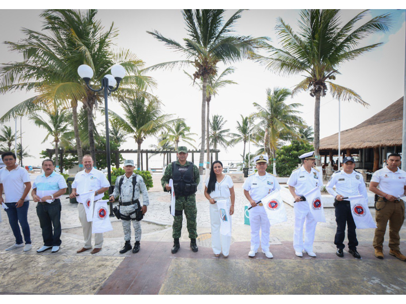 Dan banderazo de inicio del Operativo Vacacional de Verano en Puerto Morelos