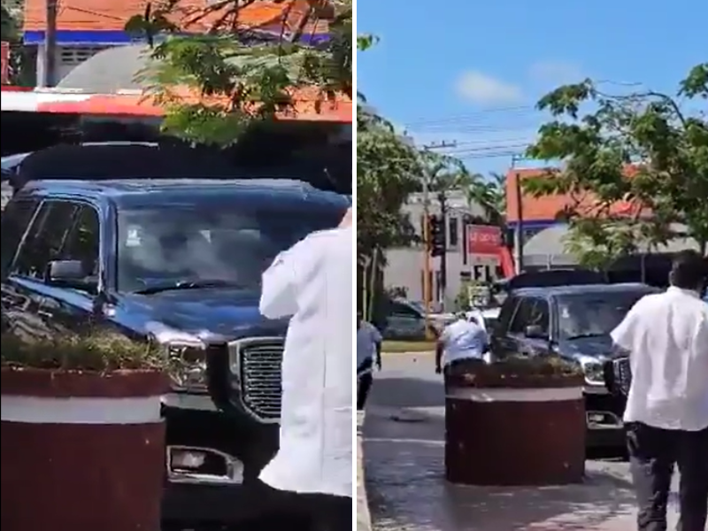 Detienen a taxistas que agredieron a camioneta que transportaba turistas en Cancún