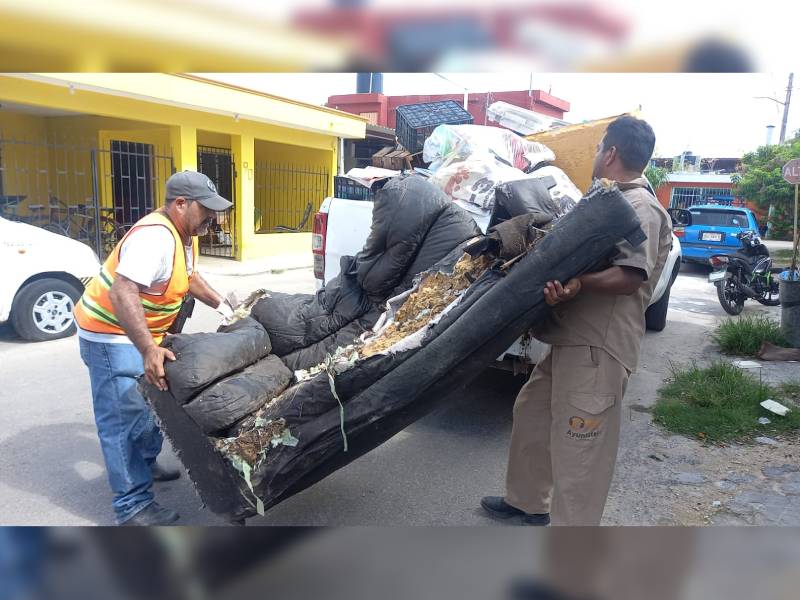 Recolectan 19 toneladas de cacharros en 10 colonias de Chetumal
