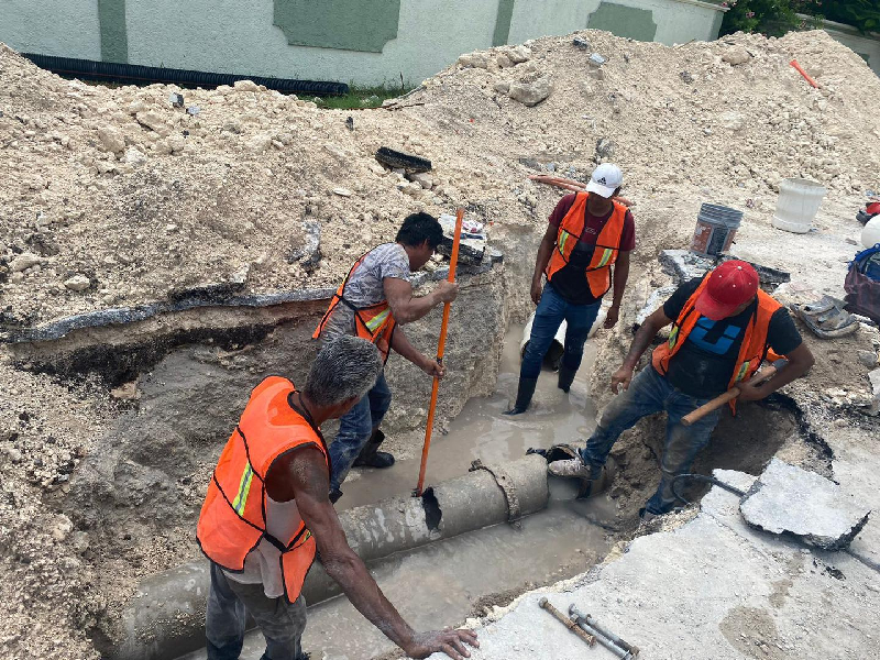 Avanzan trabajos para modernizar infraestructura sanitaria en Cozumel