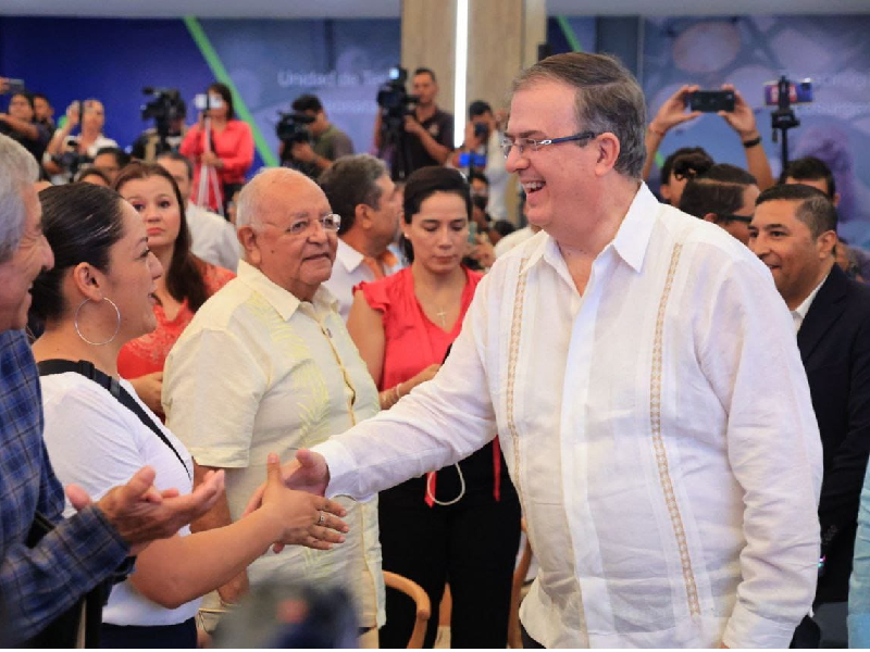 Marcelo Ebrard en Cancún este viernes