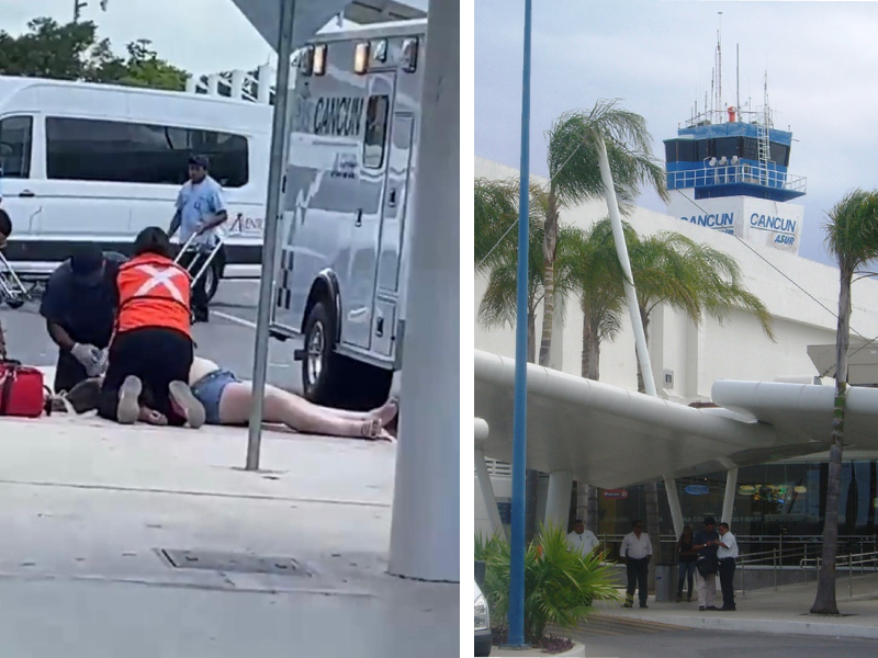 Fallece mujer en estacionamiento de aeropuerto de Cancún