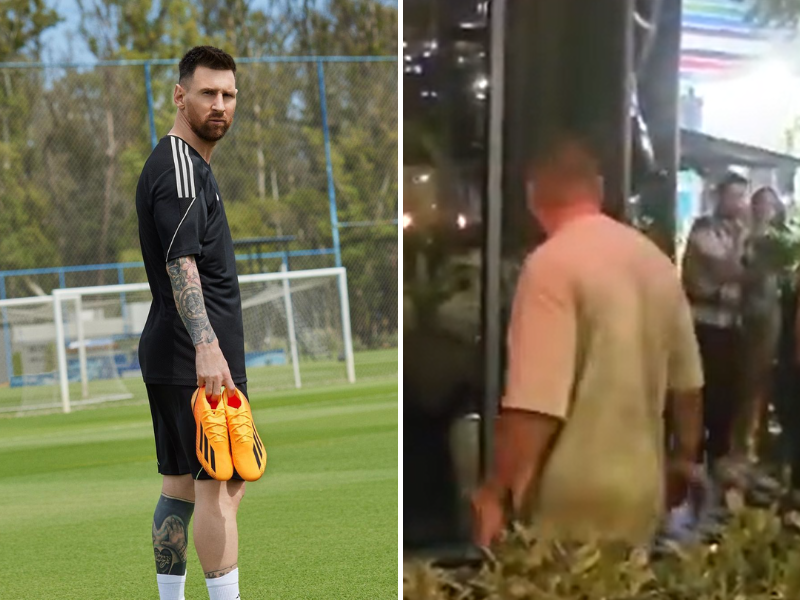 Golpean a hombre en restaurante de Bad Bunny; quiso tomarle una foto a Messi