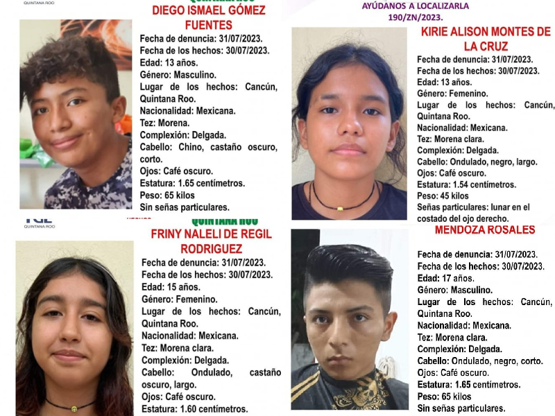 Se escapan 4 menores del Centro de Asistencia Temporal (CAT) de Cancún