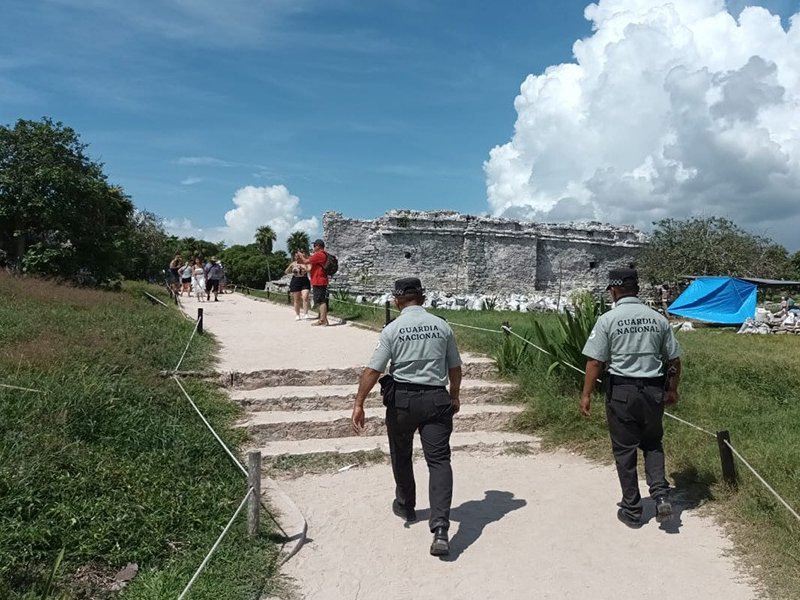 Guardia Nacional con mayor patrullaje en el Parque Nacional del El Jaguar en Tulum