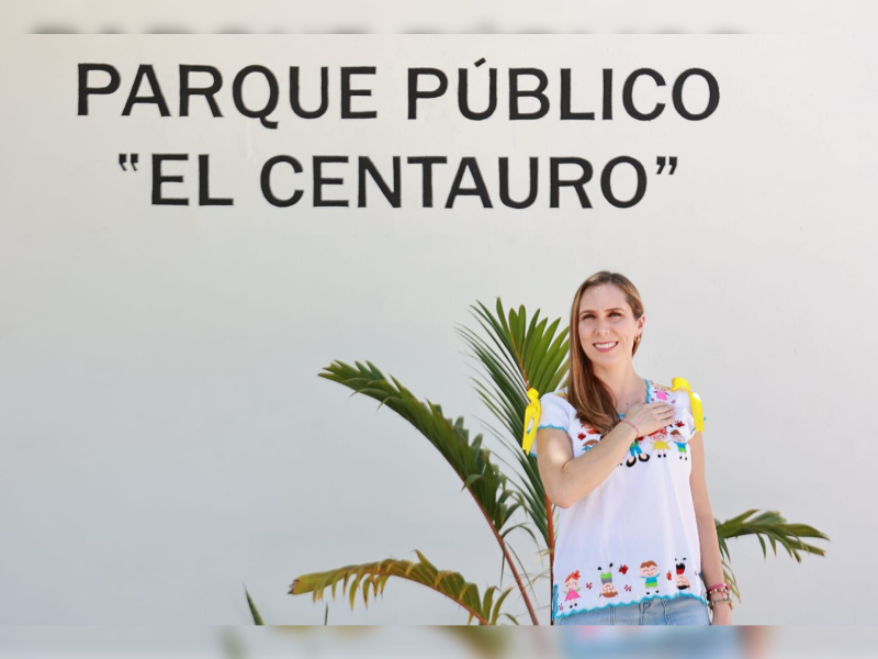 Atenea Gómez ultima detalles para la inauguración del parque El Centauro