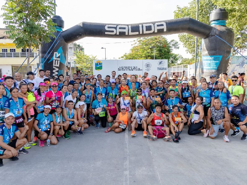 Carrera Tulum 13K reúne a 230 atletas en el Caribe Maya
