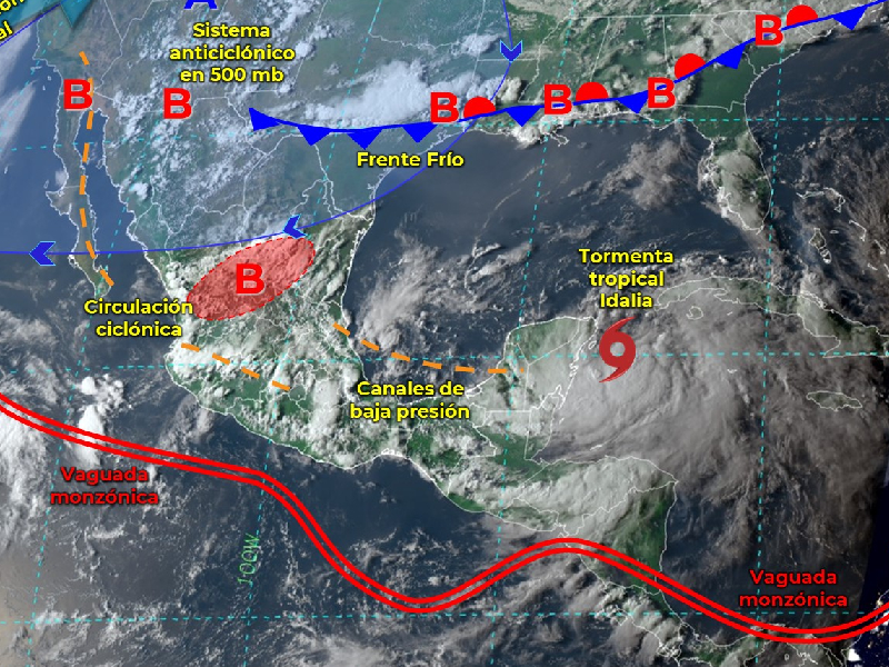 La tormenta tropical "Idalia" mantendrá lluvias intensas en la Península