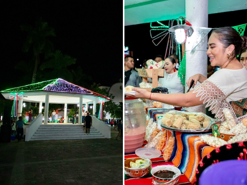 Inician las Fiestas Patrias en Felipe Carrillo Puerto con un Espectacular Encendido de Luces