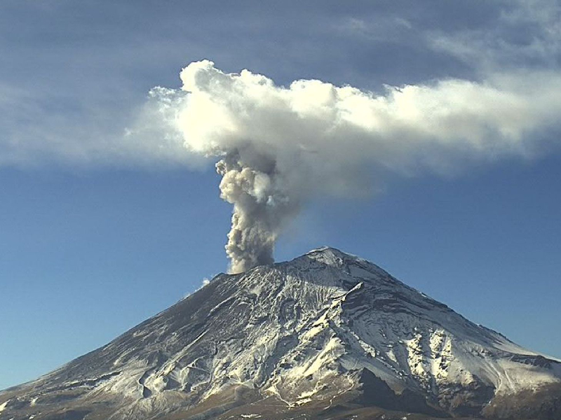 Se anticipa la caída de ceniza del Popocatépetl