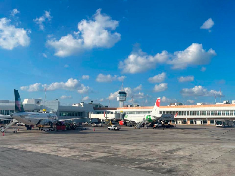 El aeropuerto de Cancún registra “baja” en sus operaciones