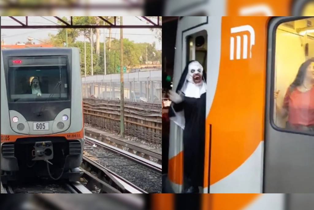 ¡Ay nanita! Conductor del Metro se disfraza de la Monja de Feria; se viraliza