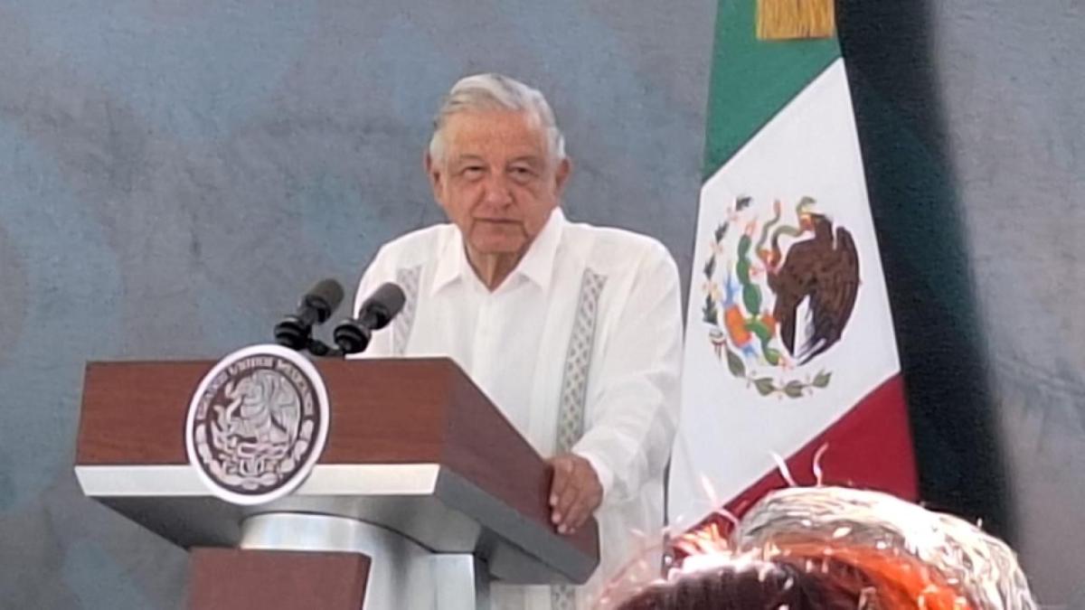 El presidente Andrés Manuel López Obrador, en conferencia de prensa desde Cancún, Q. Roo.