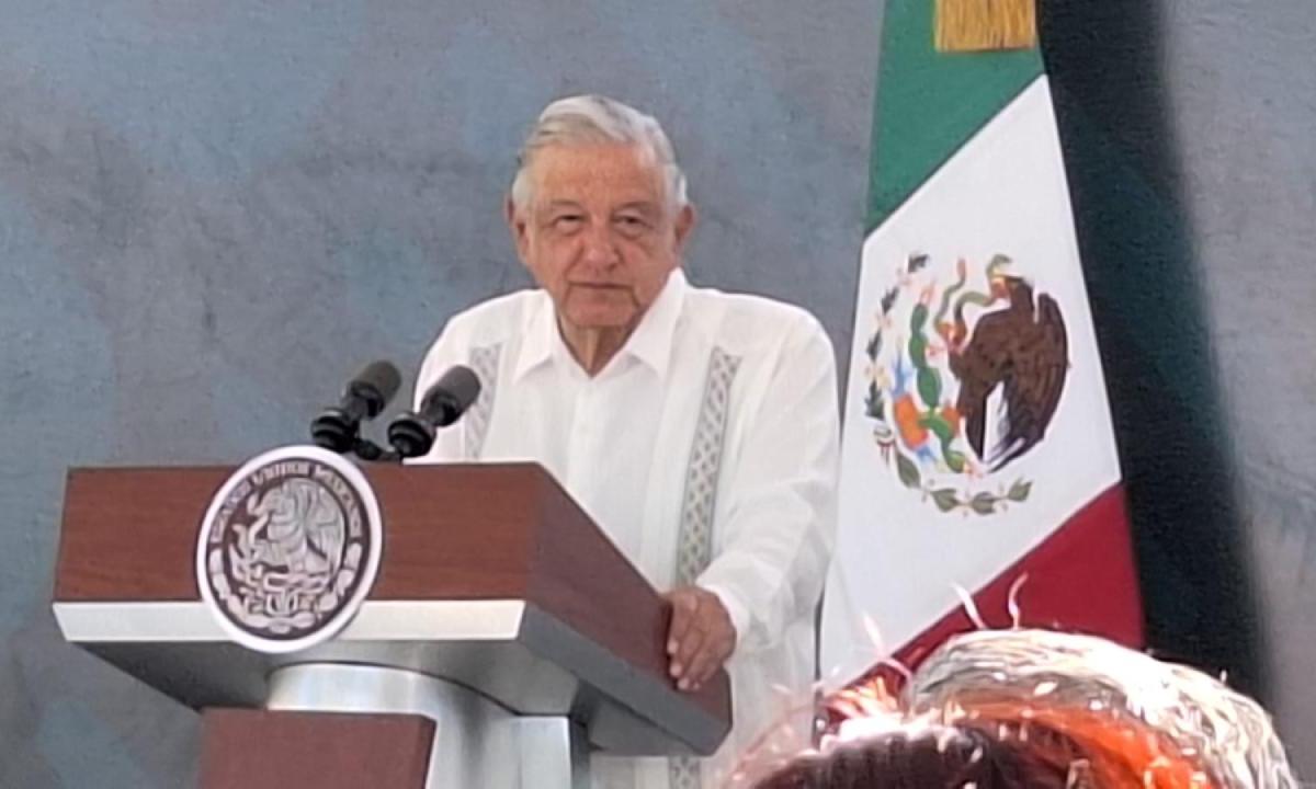 El presidente Andrés Manuel López Obrador, en conferencia de prensa desde Cancún, Q. Roo.
