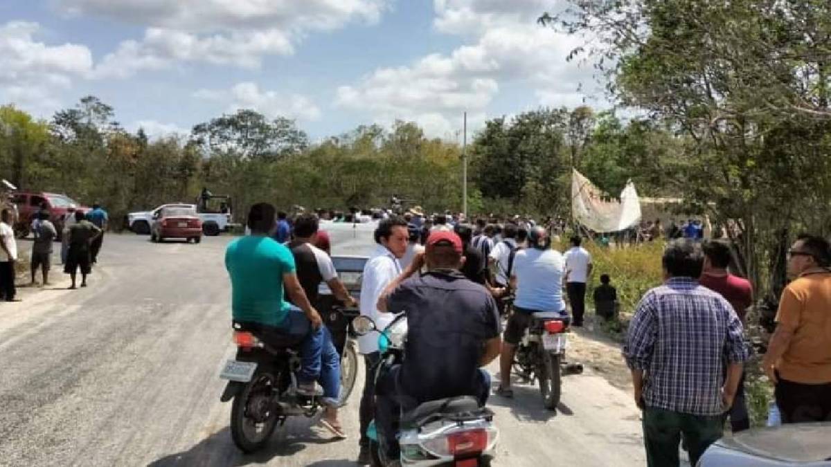 Ejidatarios de Chunyaxché levantaron el bloque en la carretera Felipe Carrillo Puerto.