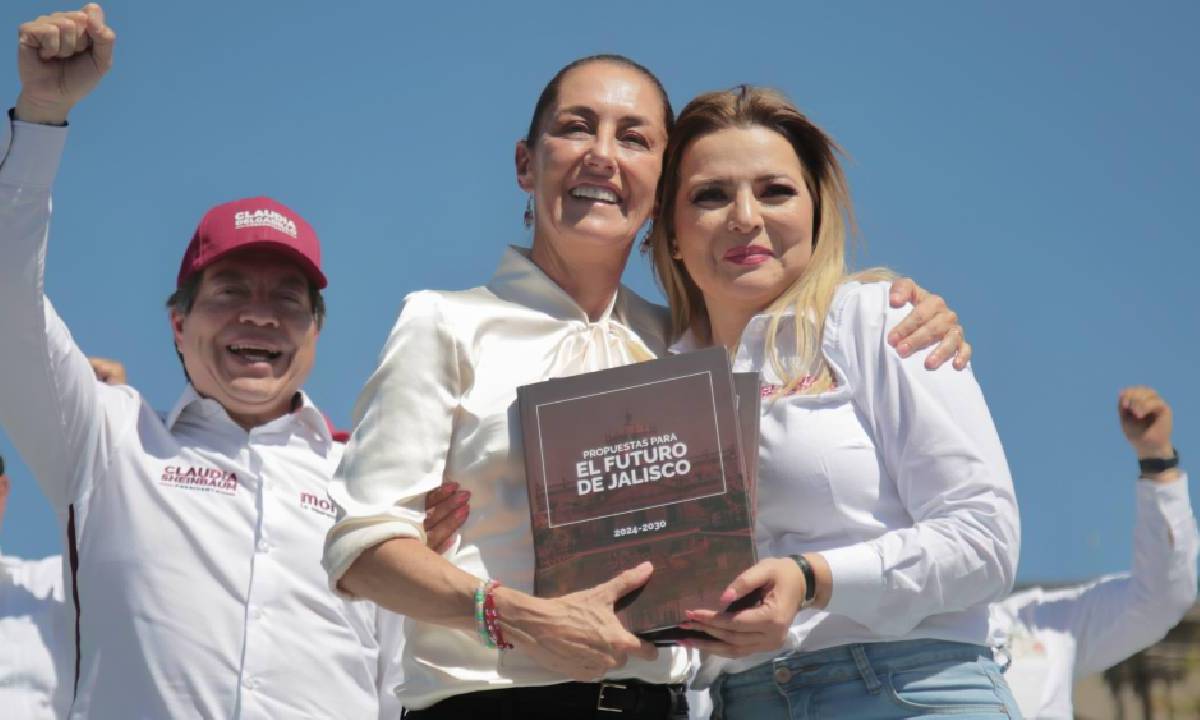 Claudia Sheinbaum y Claudia Delgadillo, candidatas a Presidenta de México y gobernadora del estado.