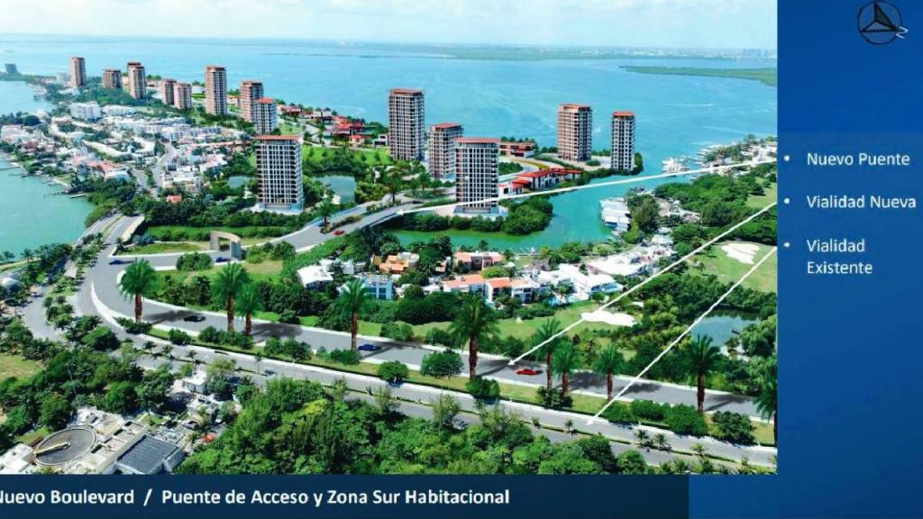 Imagen de la zona de impacto del proyecto Península Cancún.