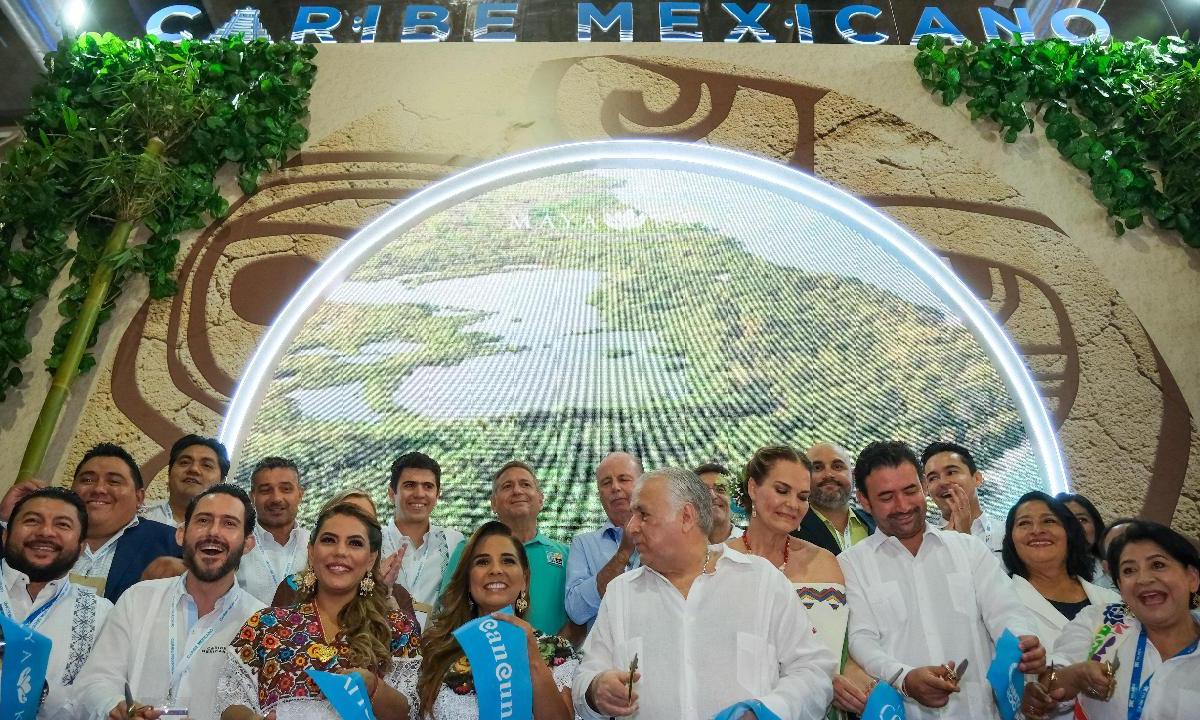 Inauguración del pabellón del Caribe Mexicano en el Tianguis Turístico de México.