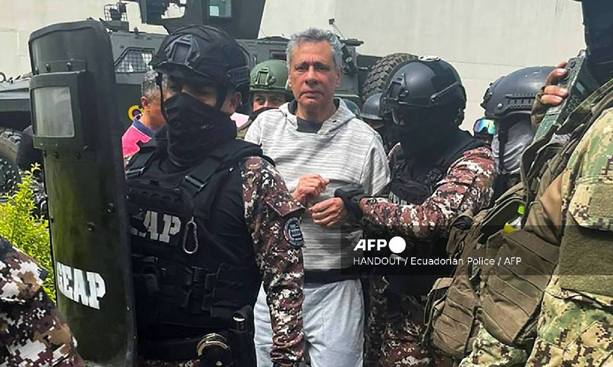 Llegada del exvicepresidente Jorge Glas a la prisión de Máxima seguridad La Roca, en Guayaquil.