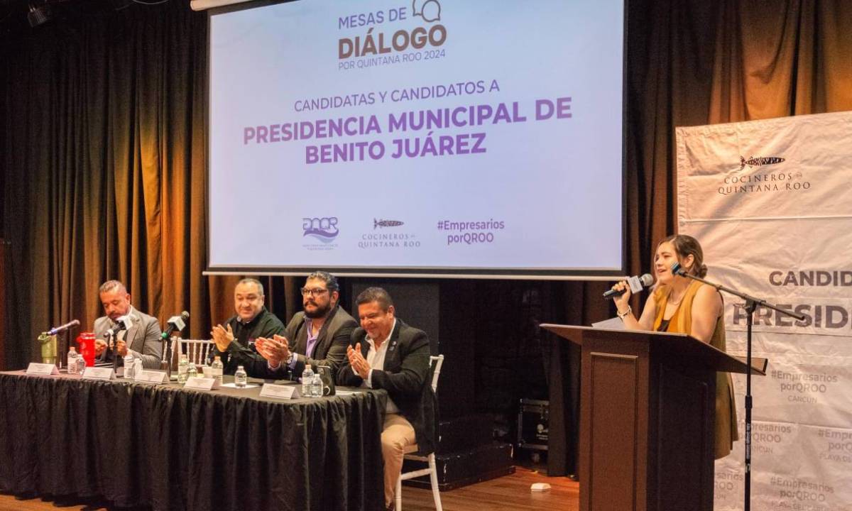 Empresarios de Quintana Roo realizan mesas de diálogo con candidatos a las presidencias municipales.