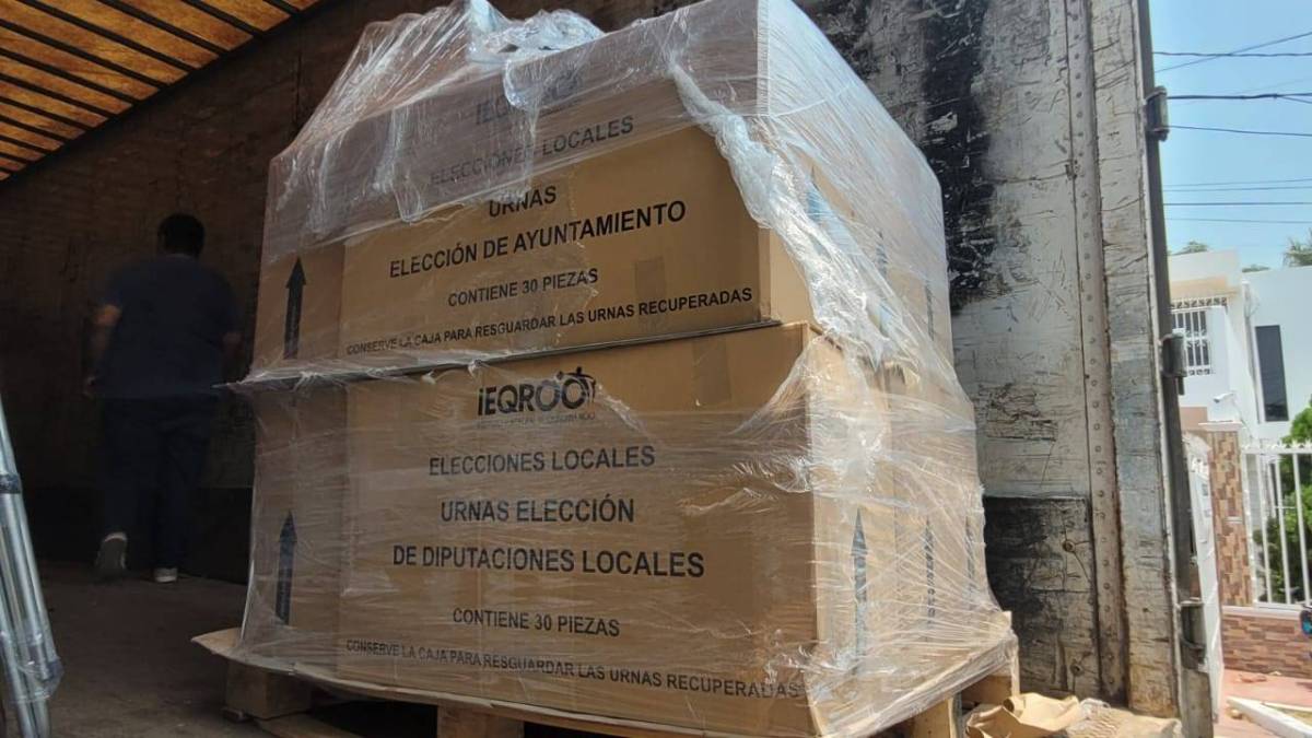 Imagen de paquetes electorales entregados al Ieqroo el 11 de mayo pasado.
