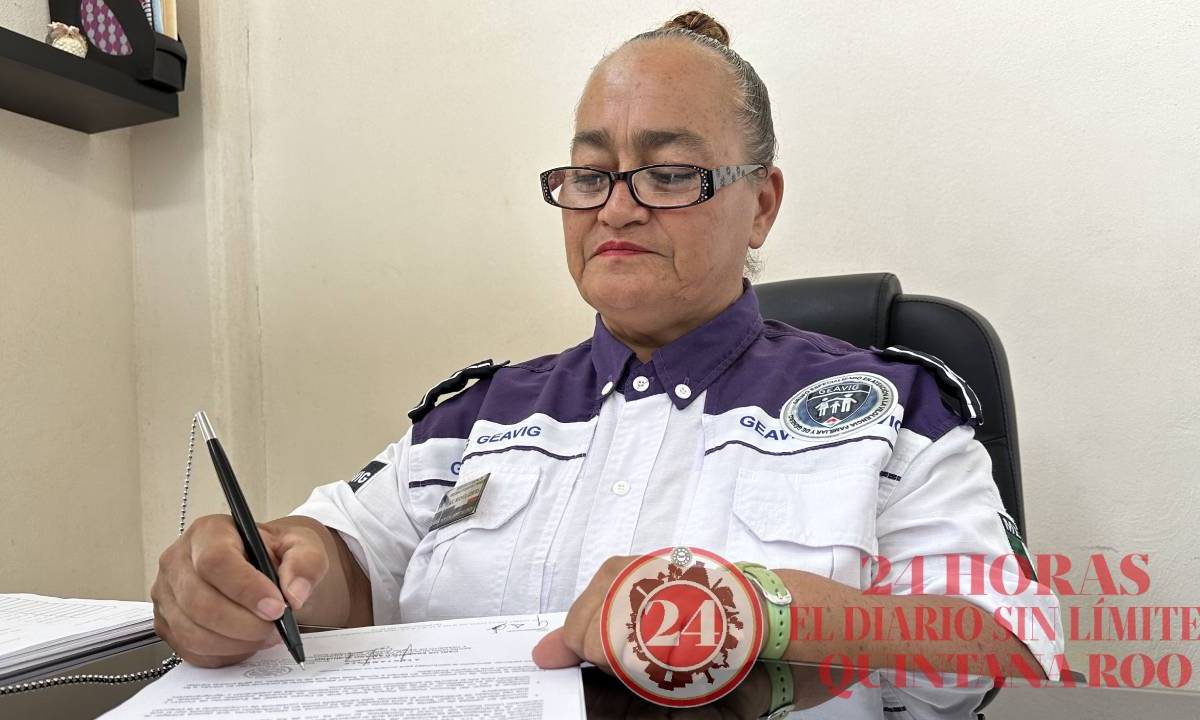 Xóchitl Cortés Hernández, mujer policía de Cancún.