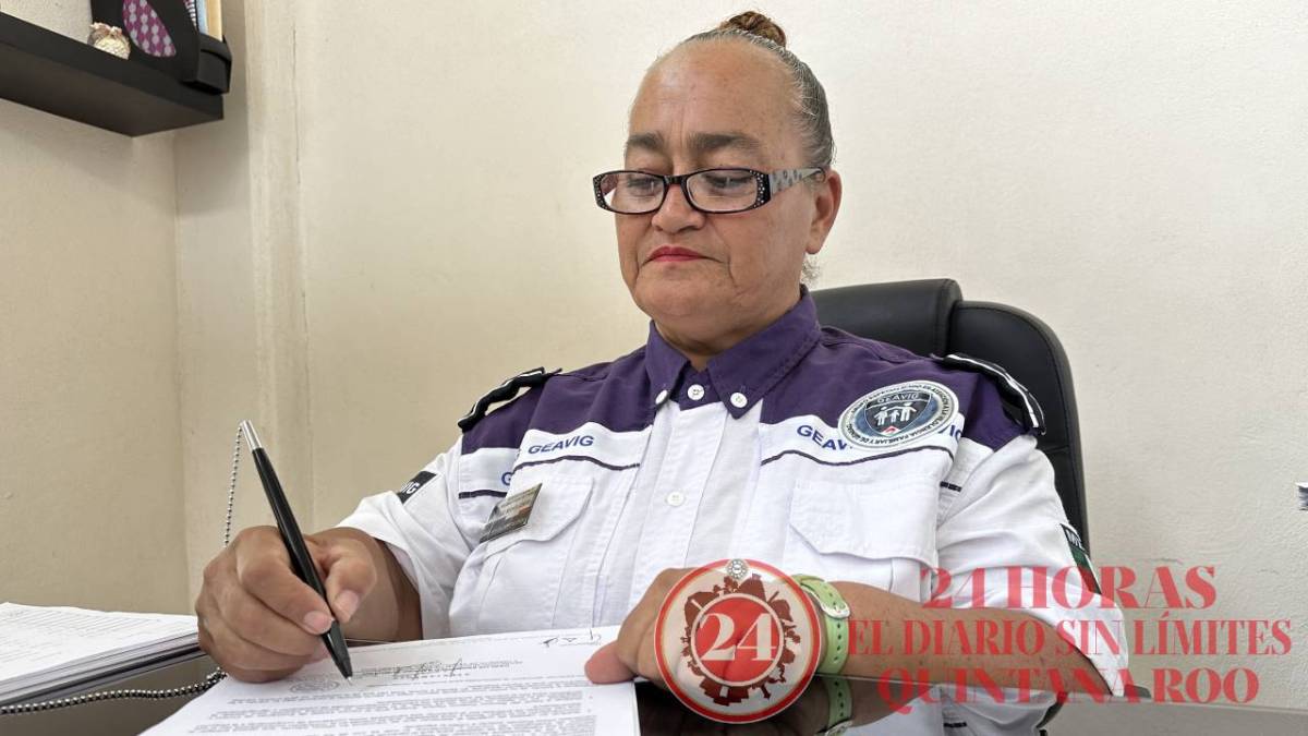 Xóchitl Cortés Hernández, mujer policía de Cancún.