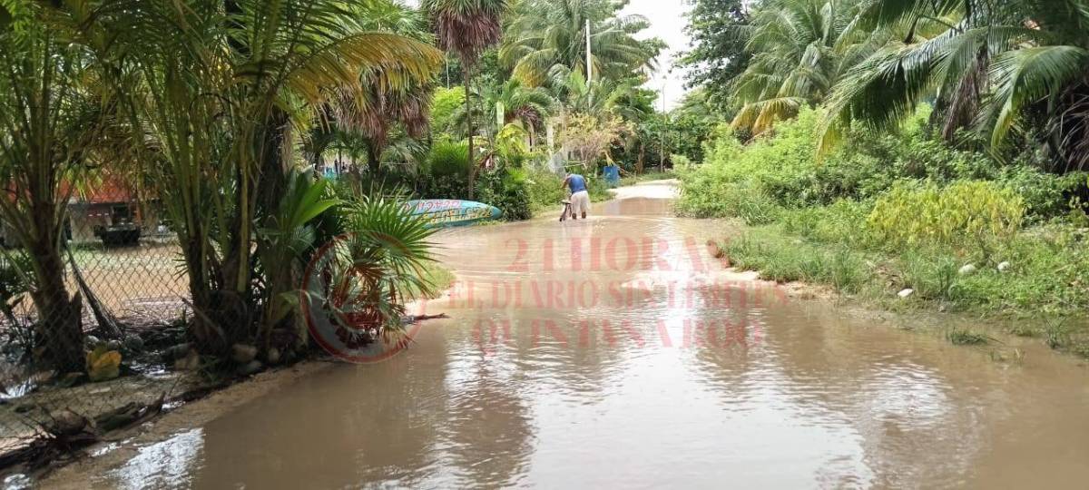 Inundación en Punta Allen, Tulum.