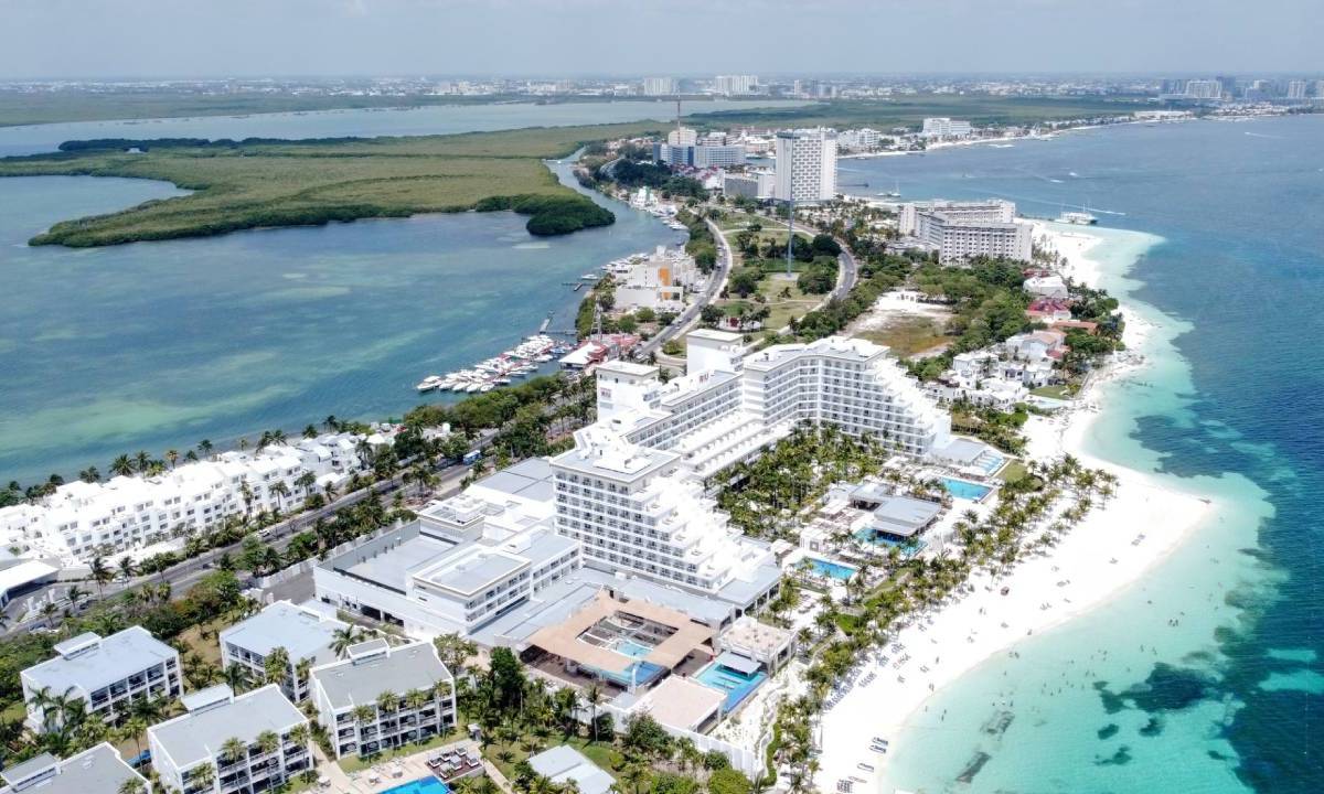 Zona hotelera de Cancún, donde ha excepciones para la ley seca.
