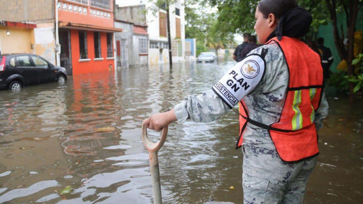 Casas inundadas en Quintana Roo.