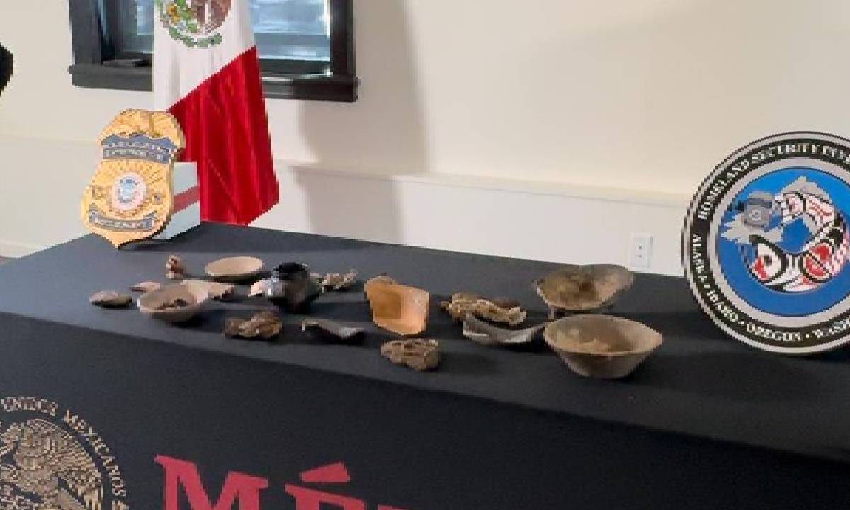 Las piezas arqueológicas ya están en poder de México.