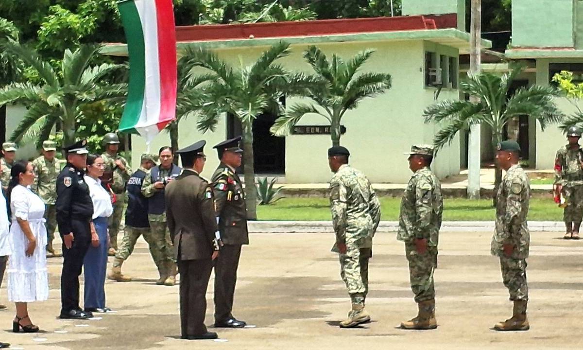 Cambio de mando en la 34.ª Zona Militar de Chetumal.