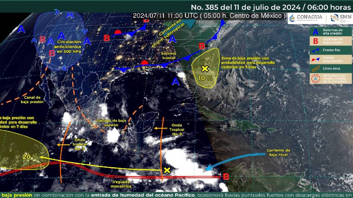 Prevén lluvias en el estado.