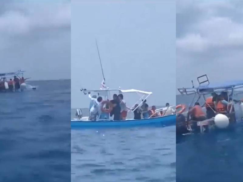 (Video) Colisionan embarcaciones turísticas en el Caribe mexicano