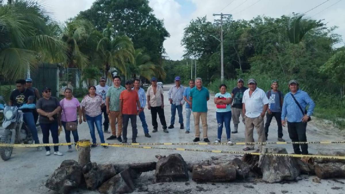 Protestan en el tramo 7 del Tren Maya.