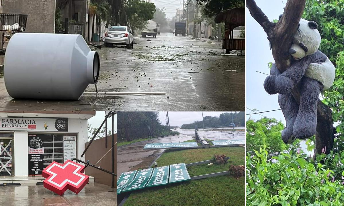 Los daños que el huracán Beryl dejó en Quintana Roo.