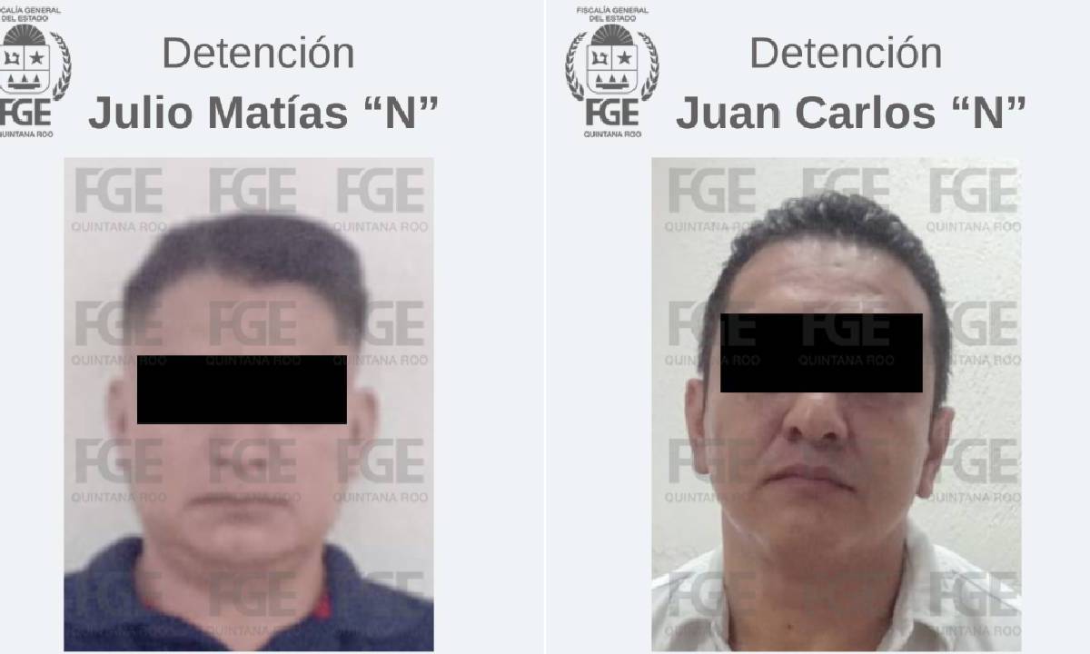 Durante el operativo fueron capturados Juan Carlos “N” y Julio Matías “N”, de nacionalidad mexicana.