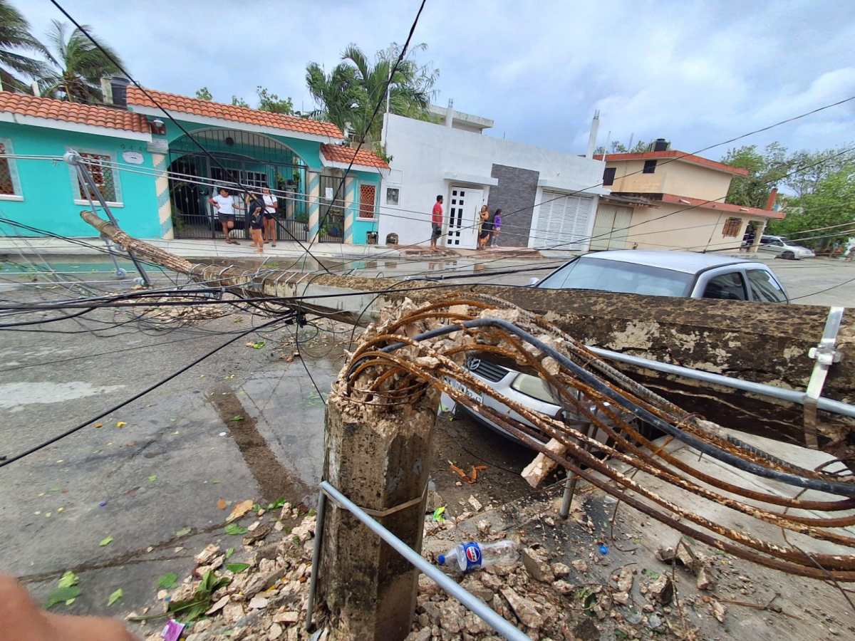 Beryl dejó algunos daños en la isla de Cozumel.