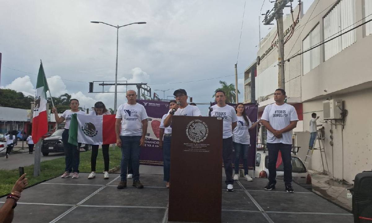 Manifestación de jueces federales en Quintana Roo.