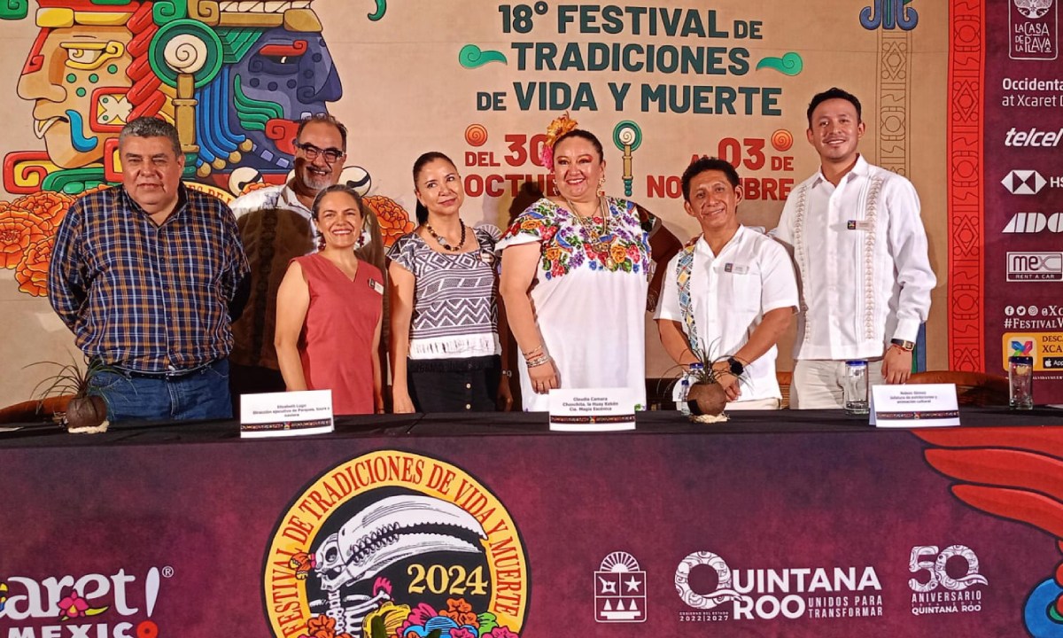 Conferencia de prensa para anunciar el Festival de Tradiciones de Vida y Muerte de Xcaret.