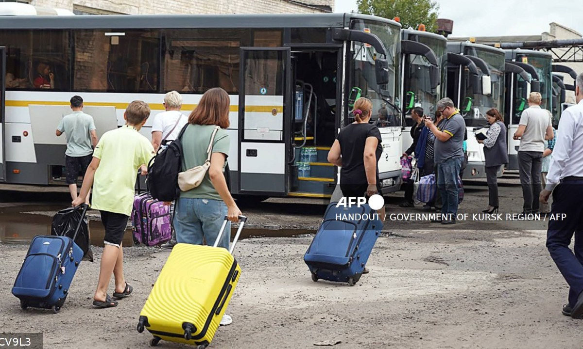 Evacuación de la ciudad de Rylsk en la región de Kursk.