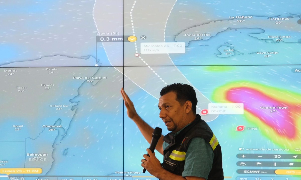 La Alerta Azul se mantiene en Quintana Roo.