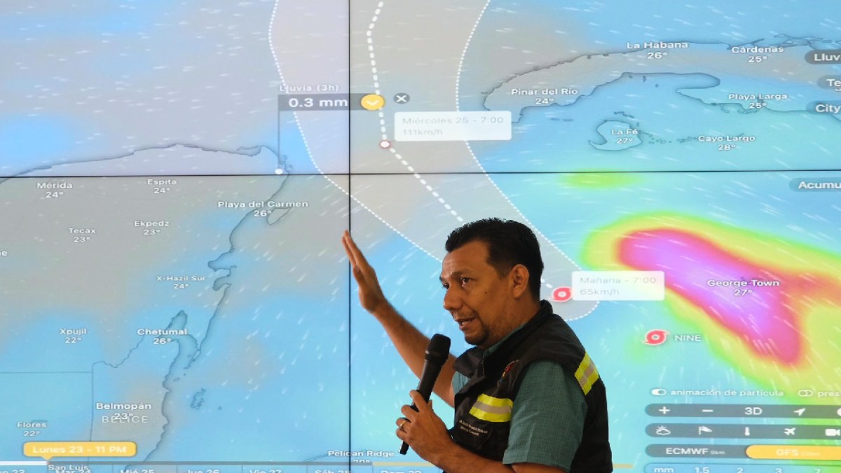 La Alerta Azul se mantiene en Quintana Roo.