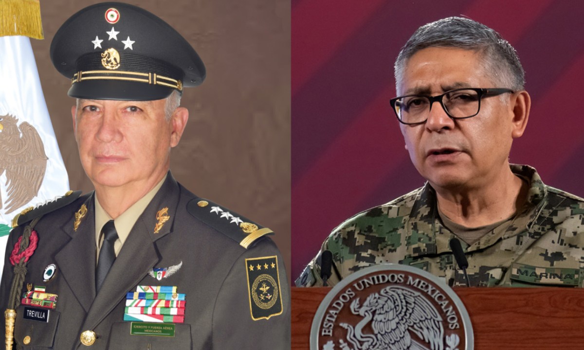 El General Ricardo Trevilla Trejo y el Almirante Raymundo Pedro Morales Ángeles.