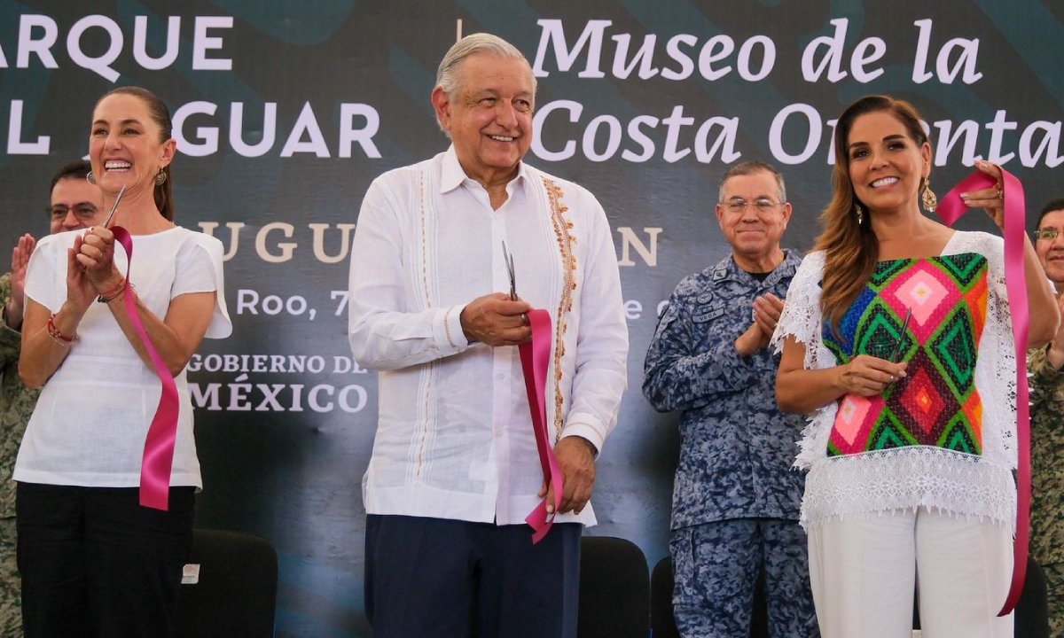 Inauguración del Parque del Jaguar, en Tulum, Quintana Roo.