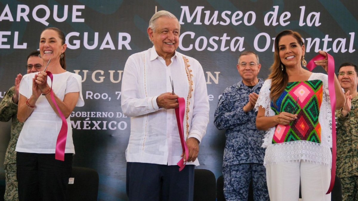 Inauguración del Parque del Jaguar, en Tulum, Quintana Roo.