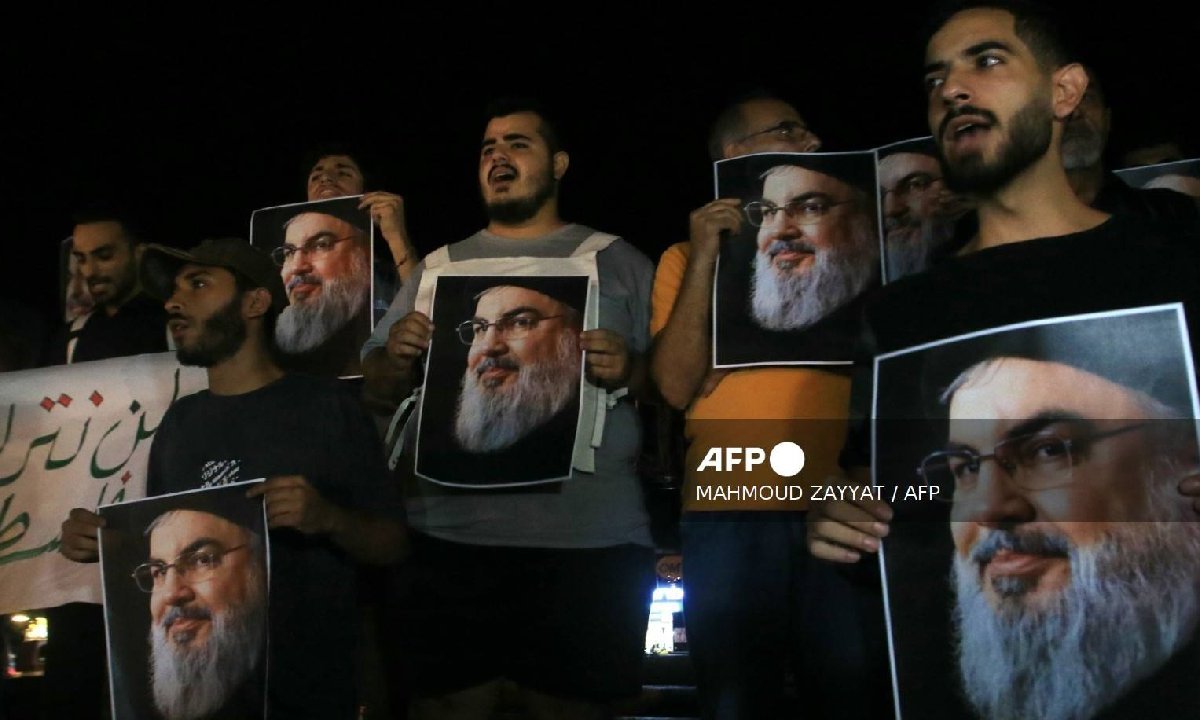 Protesta en Sidón tras la muerte de Has.san Nasrallah